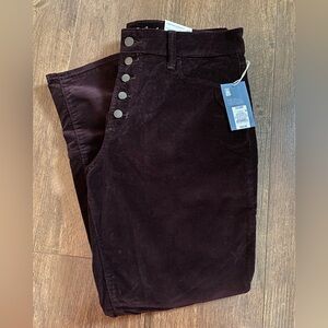 Universal Thread Dark Purple Velvety High Rise Skinny Pants Size 14